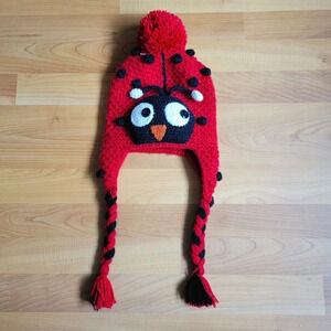 Andes Gifts Kids‎ Handmade Alpaca Blend Ladybug Hat Unisex Winter Made in Peru